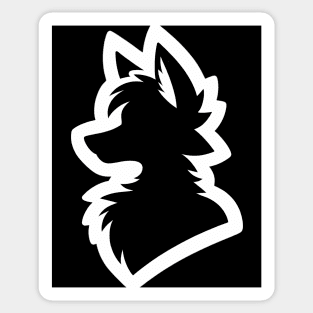 Simple Anthro Furry Fox Silhouette Sticker